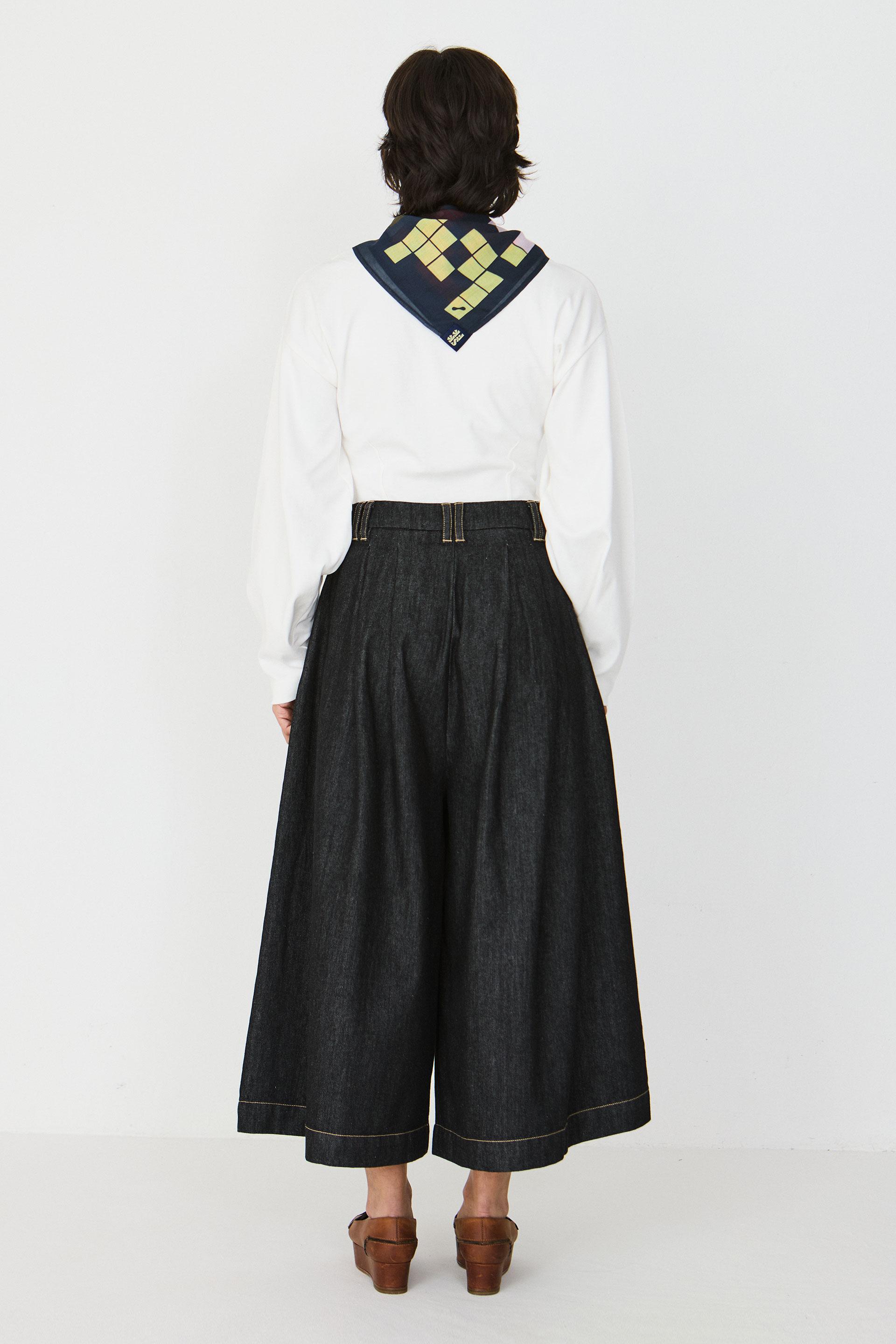 SKFK Saioa Trouser GOTS Damen Palazzo Jeans schwarz